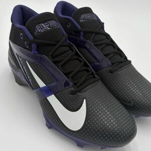 New Nike Alpha Menace 4 Pro Football Cleats Black Purple Size 14 FZ7702-003